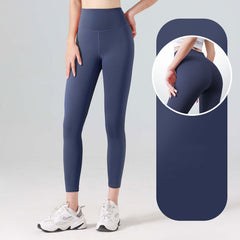 High waisted black leggings prevent falling down