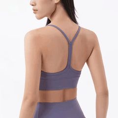 Lightweight strappy sports bra for yoga and fitness - LANIZI
