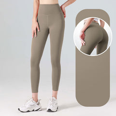 High waisted black leggings prevent falling down
