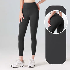 High waisted black leggings prevent falling down