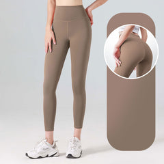 High waisted black leggings prevent falling down