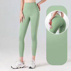High waisted black leggings prevent falling down