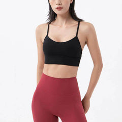 Lightweight strappy sports bra for yoga and fitness - LANIZI