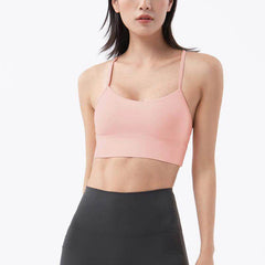 Lightweight strappy sports bra for yoga and fitness - LANIZI