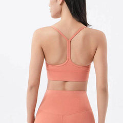 Lightweight strappy sports bra for yoga and fitness - LANIZI