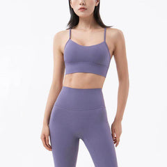 Lightweight strappy sports bra for yoga and fitness - LANIZI