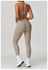 Stylish and energetic yellow workout set for active women - LANIZI