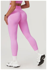 Bold red workout leggings for active women