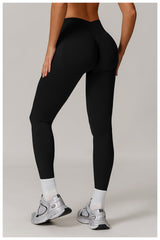 Stretchy womens red leggings for workouts