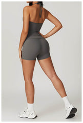 Breathable black and white workout set for maximum comfort - LANIZI