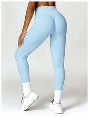 Bold scrunch leggings to enhance curves