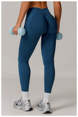 Stretchy womens red leggings for workouts