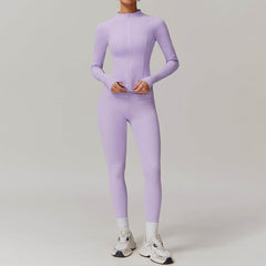 Stylish long sleeve workout sets for running - LANIZI