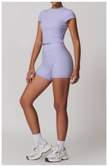 Trendy purple workout set for an energetic workout look - LANIZI