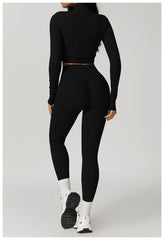Long Sleeve Workout Set for Intense Training Comfort - LANIZI