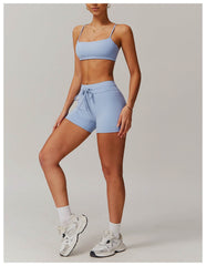 Stylish 2 piece workout set for a coordinated athletic look - LANIZI