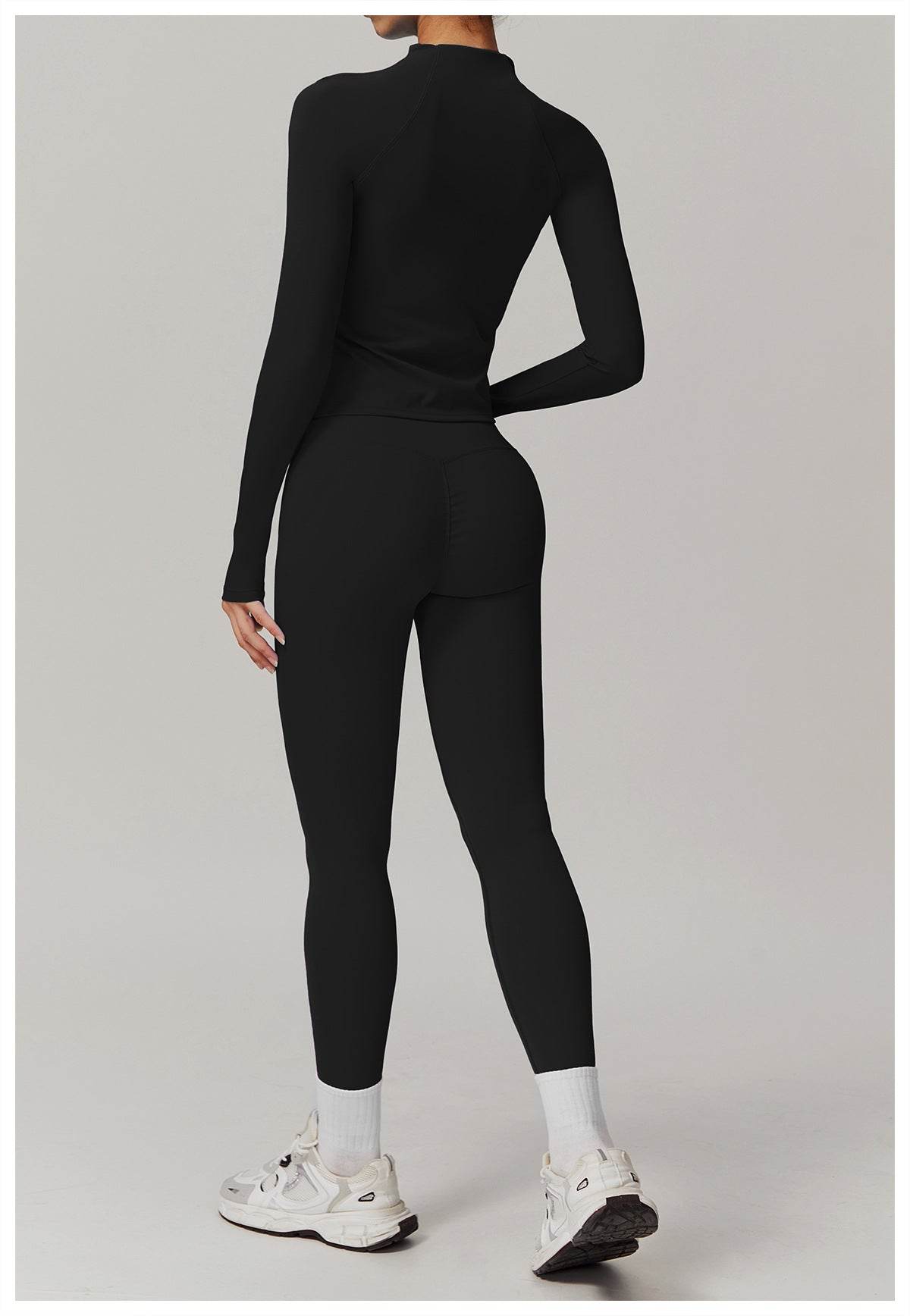 Stylish long sleeve workout sets for running - LANIZI
