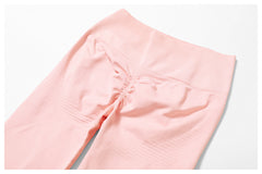 Breathable light pink leggings for gym