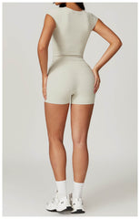 Comfortable and chic light pink workout sets for fitness - LANIZI