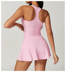 Comfortable and cute light pink workout set for yoga and gym - LANIZI