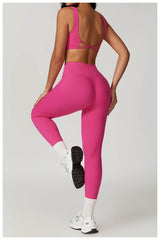 Versatile matching workout sets for gym, yoga, and running - LANIZI