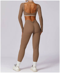 Versatile navy workout set for yoga and fitness routines - LANIZI
