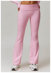 Soft grey flare leggings for gym and workouts - LANIZI