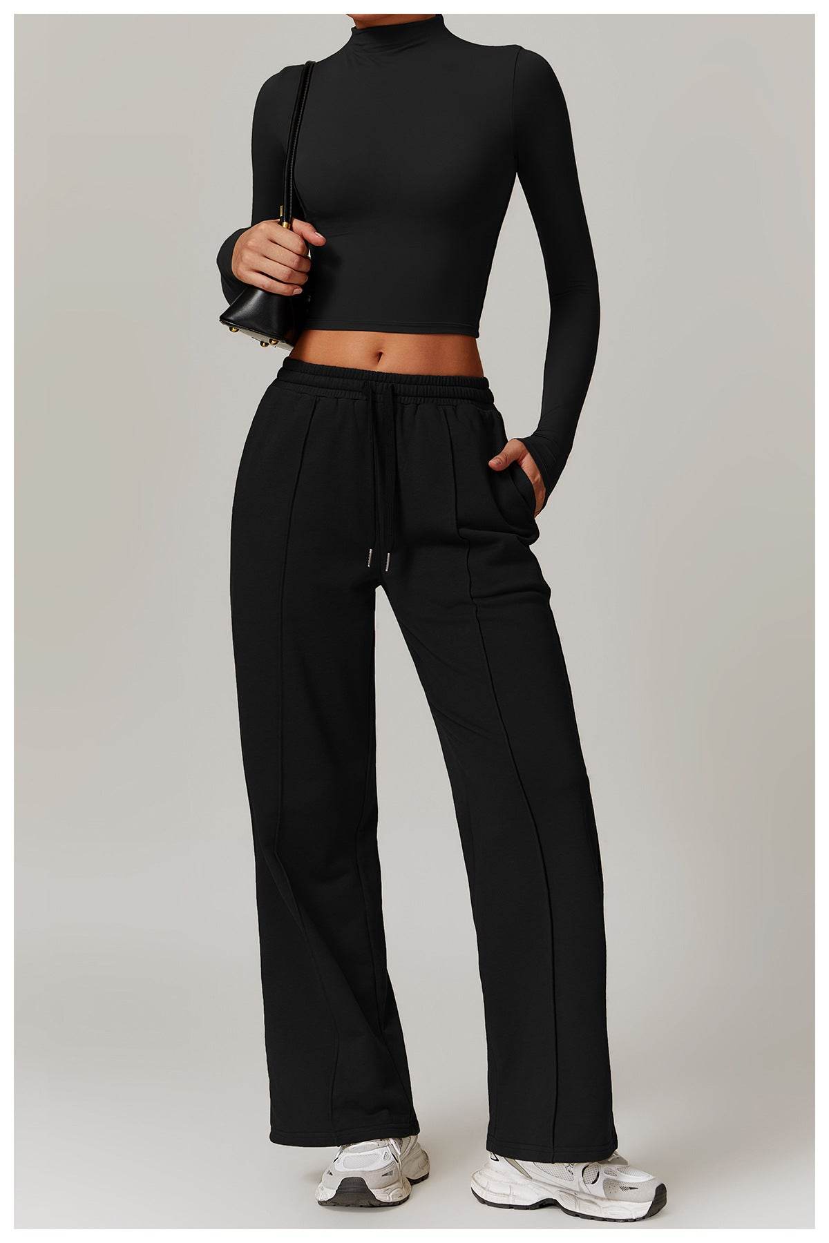Stylish Black Workout Sets for Gym & Yoga - LANIZI
