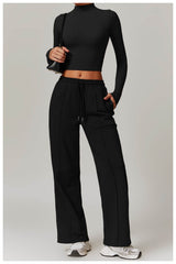 Stylish Black Workout Sets for Gym & Yoga - LANIZI