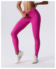 Breathable pink leggings for workouts