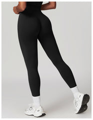 Breathable light pink leggings for gym