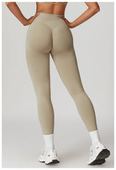 Bold red workout leggings for active women