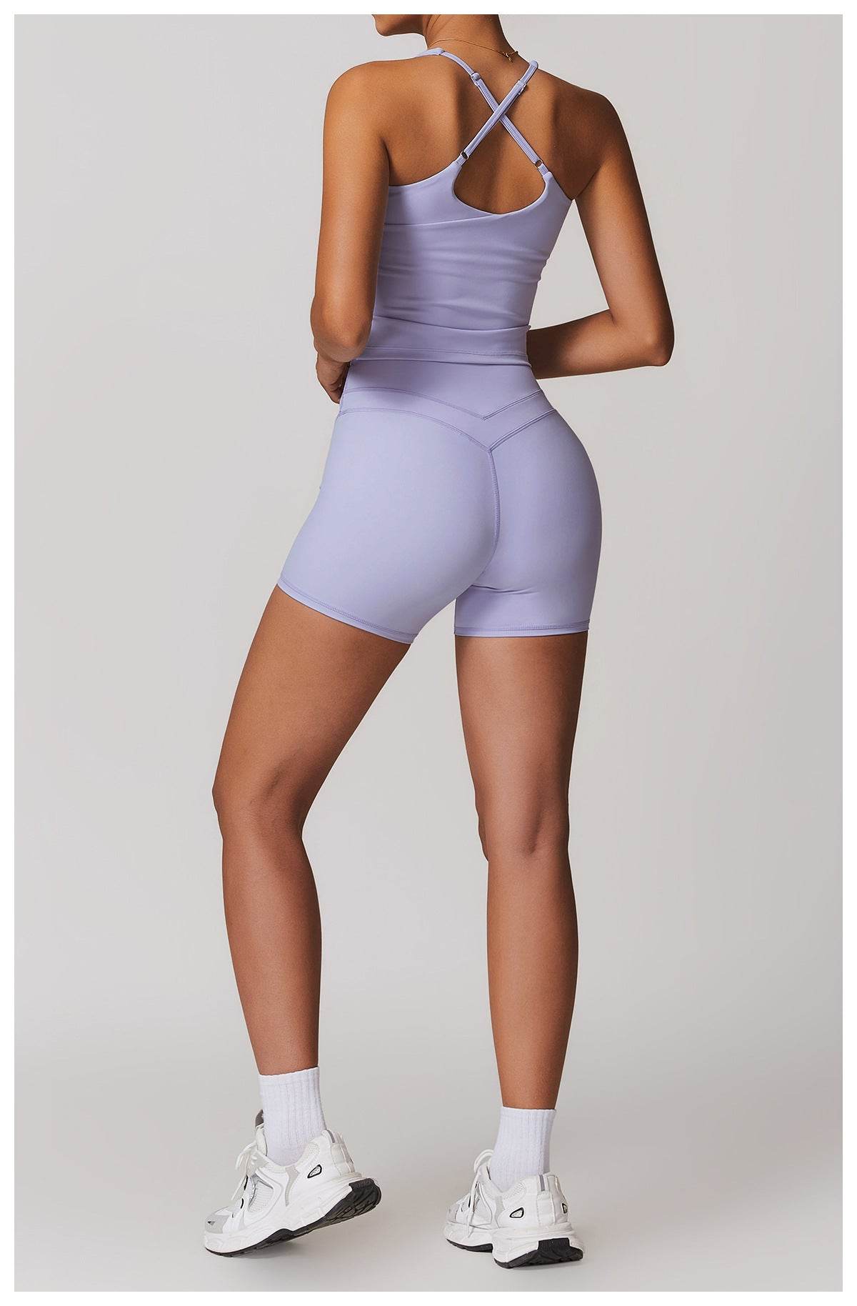 Lavender Workout Set with Moisture-Wicking Comfort - LANIZI