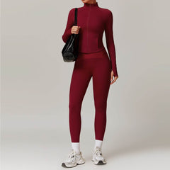 Trendy red workout sets for a chic fitness look - LANIZI
