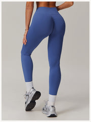Breathable light pink leggings for gym