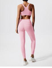 Pink workout set for women gym & yoga