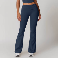 Soft grey flare leggings for gym and workouts - LANIZI