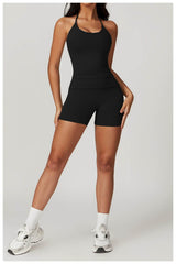 Breathable black and white workout set for maximum comfort - LANIZI