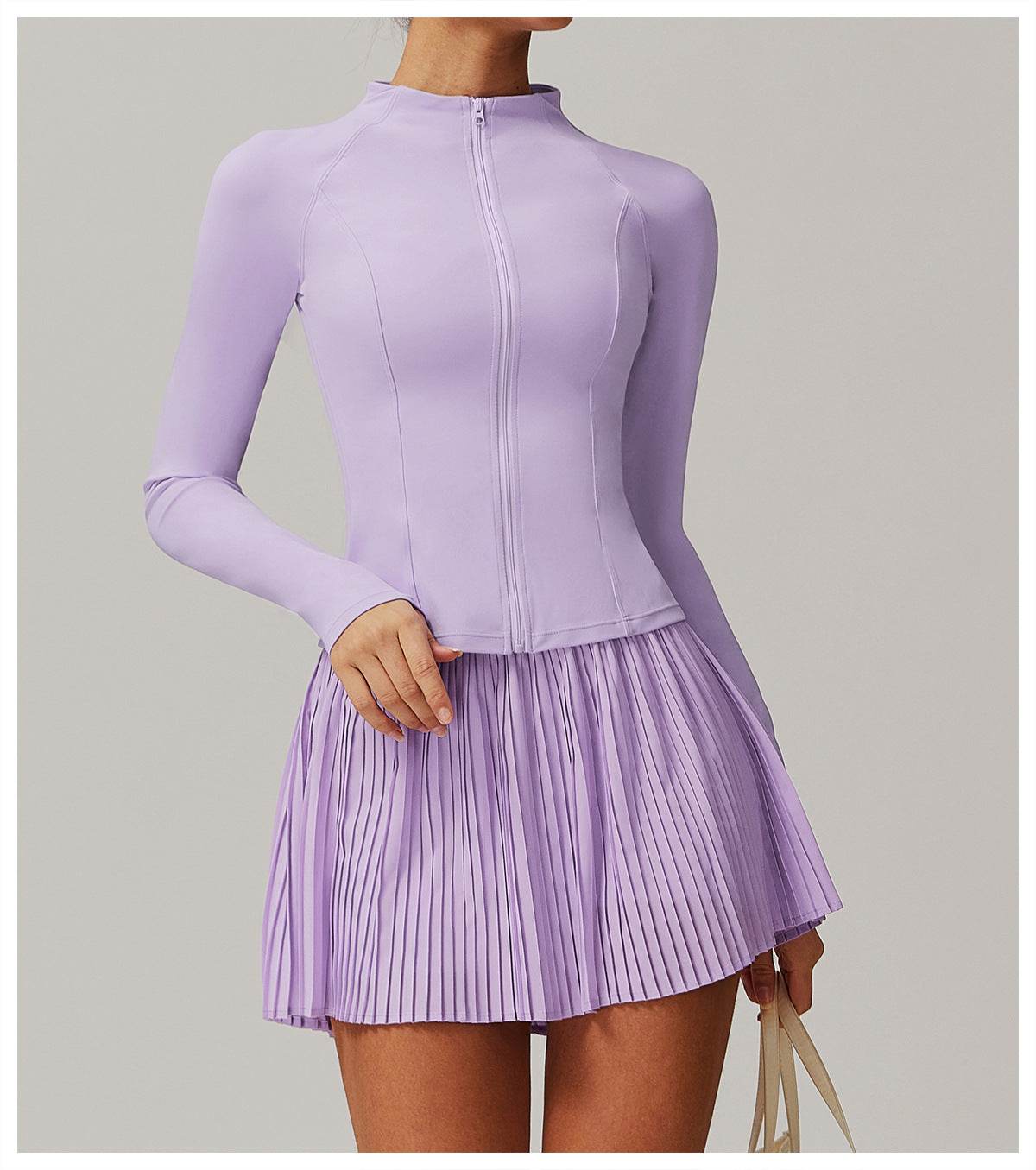 Breathable purple workout set for maximum comfort - LANIZI