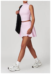 Versatile light pink workout set for running and fitness - LANIZI