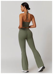 Trendy dark green workout set for an active lifestyle - LANIZI