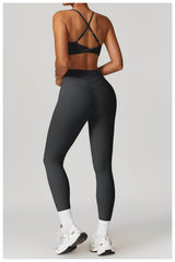 Stylish and energetic yellow workout set for active women - LANIZI