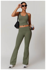 Trendy dark green workout set for an active lifestyle - LANIZI