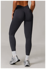 Stretchy womens red leggings for workouts