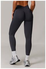 Stretchy womens red leggings for workouts