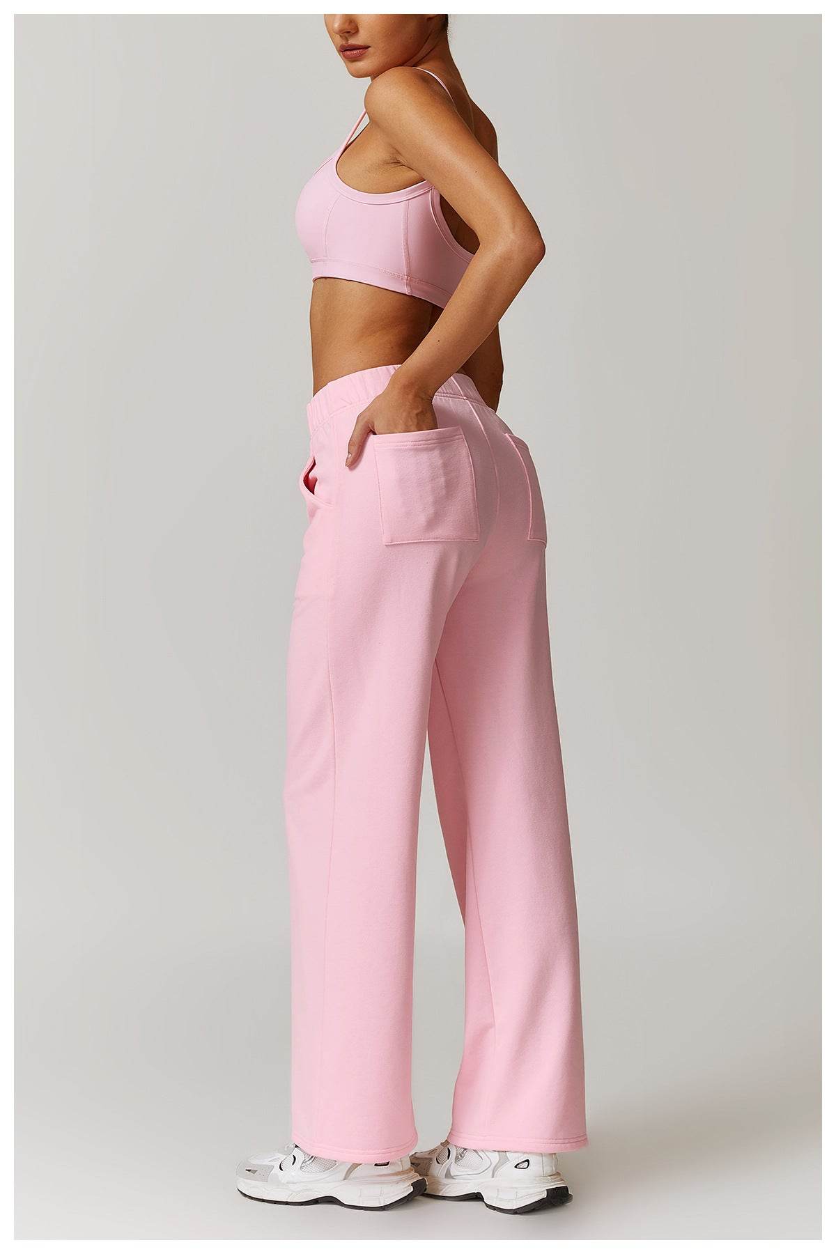 High-quality pink workout sets for a stylish fitness look - LANIZI