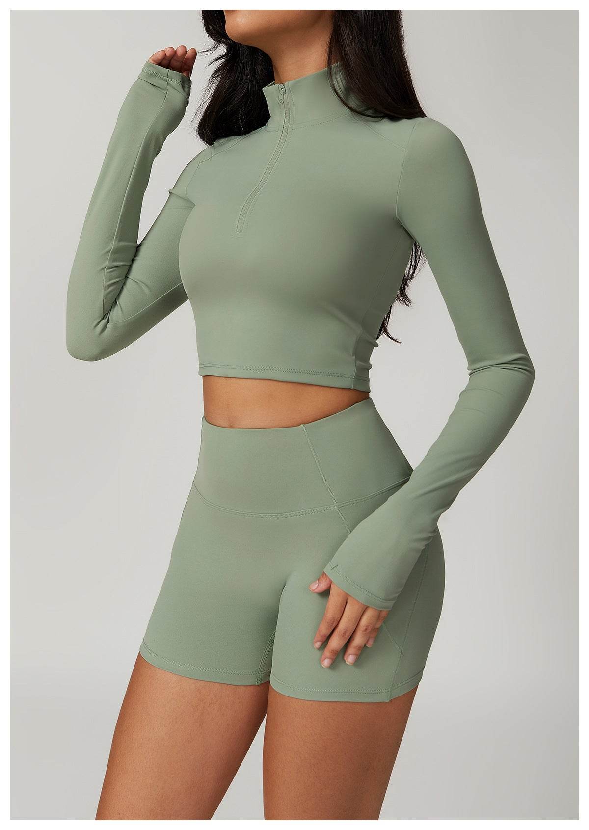 Flexible Green Workout Set – Stretchy & Lightweight - LANIZI