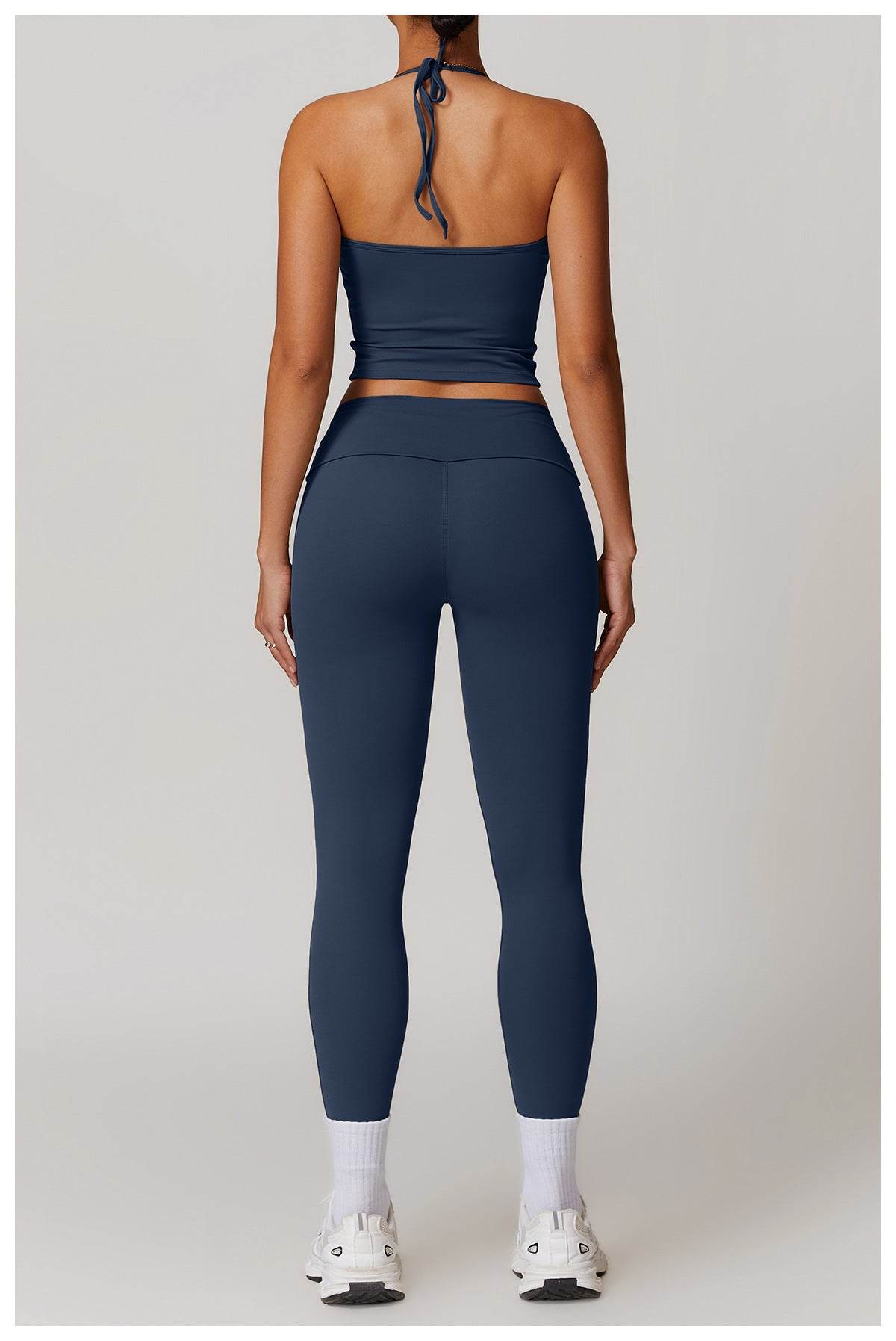 Breathable royal blue workout set for maximum comfort - LANIZI