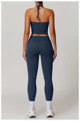 Breathable royal blue workout set for maximum comfort - LANIZI