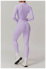 Stylish long sleeve workout sets for running - LANIZI